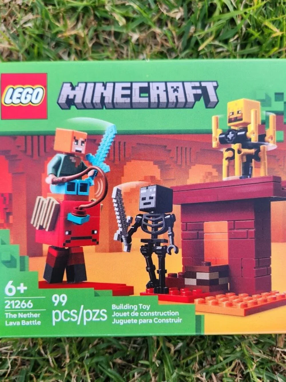 NEW 21266 LEGO Minecraft The Nether Lava Battle Toy Building Set Alex, Wither Sk